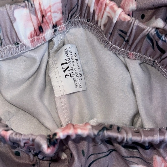 Girls Mauve Rose Printed Pull On Pants Size 2XL (6/7) - Picture 7 of 7